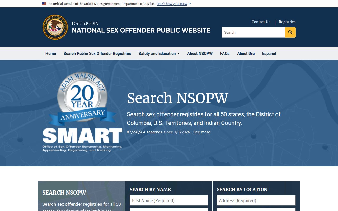 National registry search supplement for Camden County sex offender checks